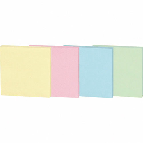 ふせん 75×75mm混色 P314J-M-10【スマートバリュー】