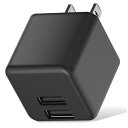 USB-A2ポートAC充電器 MPA-ACU11BK 黒【エレコム】(2)