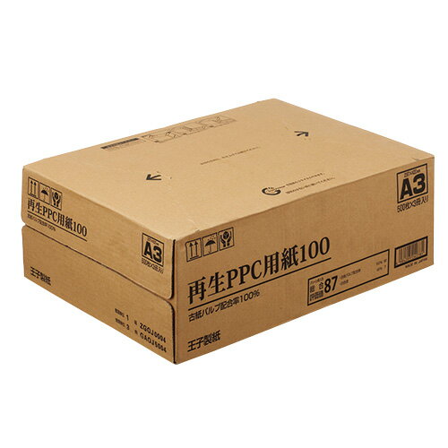 再生PPC用紙 100 A3 1箱3冊【王子製紙】