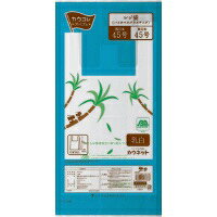 レジ袋＜バイオマスプラスチック＞　45号　乳白　200枚3733-7667【カウネット】
