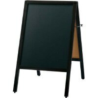 文字が見やすいA型両面黒板　スタンダード・両面4241-5459【カウネット】