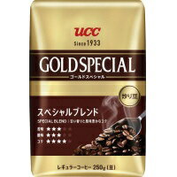 「UCC」の技術力と惜しみない手間ひまにより、コーヒーの奥深さが味わえる本格コーヒー。「単品焙煎」で豆の個性を最大限引き出しました。挽く時間と香りを楽しめる炒り豆タイプ。甘い香りと風味豊かなコク。●種別/炒り豆スペシャルブレンド●容量/25...