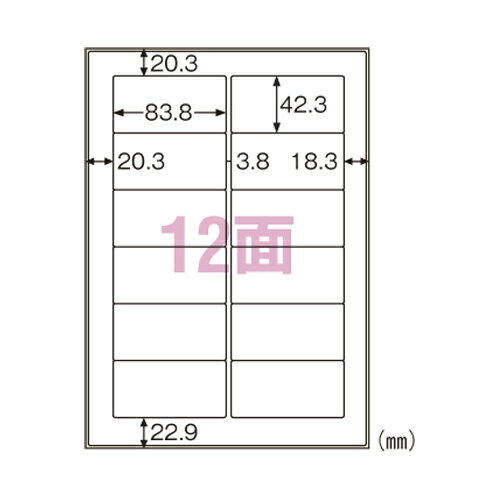 【ゆうパケット対応可】屋外ラベル結露面対応　12面KLPC861S【ヒサゴ】