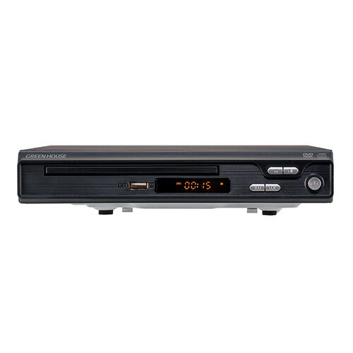DVDプレーヤー　HDMI対応　ブラックGH-DVP1J-BK【グリーンハウス】