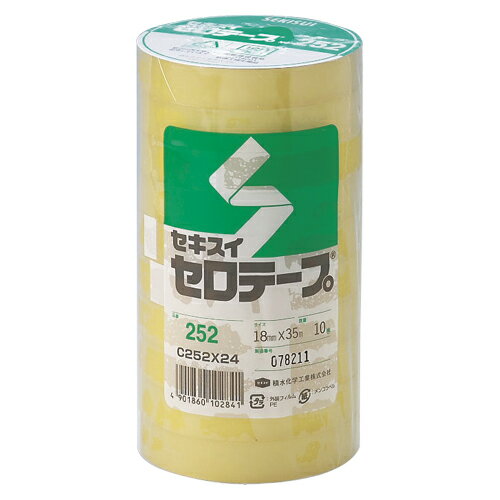 セロテープ　工業用（10巻入）18X35NO.252N 18X35 パック【積水化学】