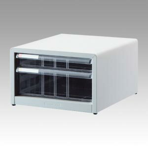 ●規格：浅型1段＋深型1段●外寸：幅277×奥336×高177mm●重量：1．8kg●引出内寸：浅型＝幅233×奥307×高36mm，深型＝幅233×奥307×高80mm●材質：本体＝スチール，引出＝透明スチロール樹脂●カラー分類タイトルシール付o74544