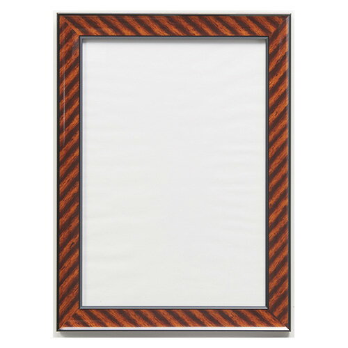 ●規格：A4判●外寸：縦357×横263mm●収容寸法：縦312×横218mm●フレーム厚：15mm●収容可能厚：2mm●重量：600g●材質：フレーム＝再生樹脂，表面＝ガラス，裏面＝MDFボード●紙箱入●Dカン吊り金具2個，吊りひも，ビス2本付o13111