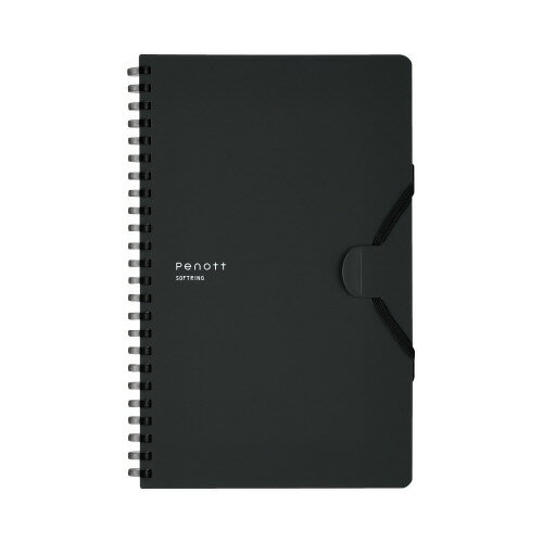 【ゆうパケット対応可】ソフトリングぺノット　方眼A5変形70枚黒ス-SP137S5-D【コクヨ】