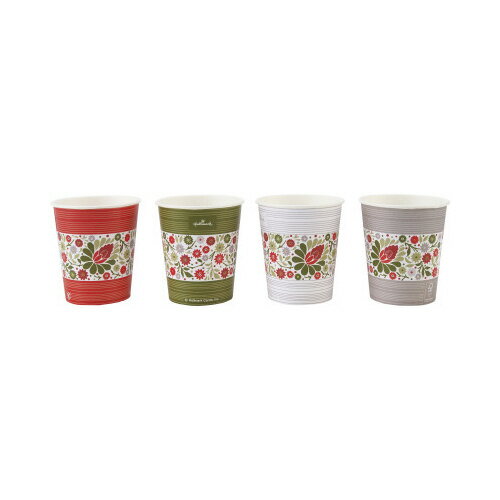 Paper Cups - ホールマーク　フラワー柄カップ　7オンス　205ml　100個入C20100HMF【サンナップ】