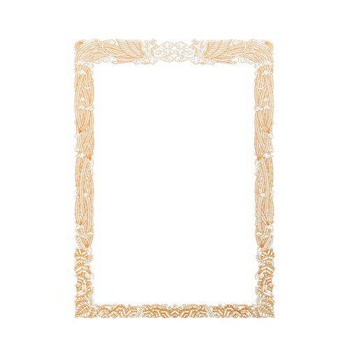 【ゆうパケット対応可】 OA対応金箔賞状用紙　A4ヨコ書　5枚SGA4Y【オキナ】