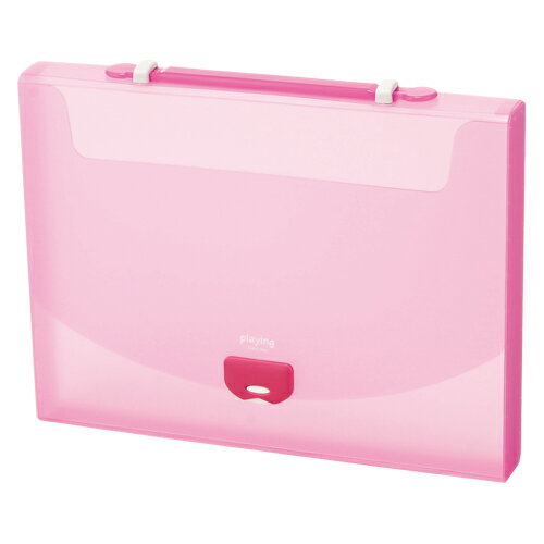 ●規格：A4判●外寸：縦260×横340×厚40mm●収納幅：38mm●材質：本体＝PP，取っ手部分＝EVA樹脂o68307