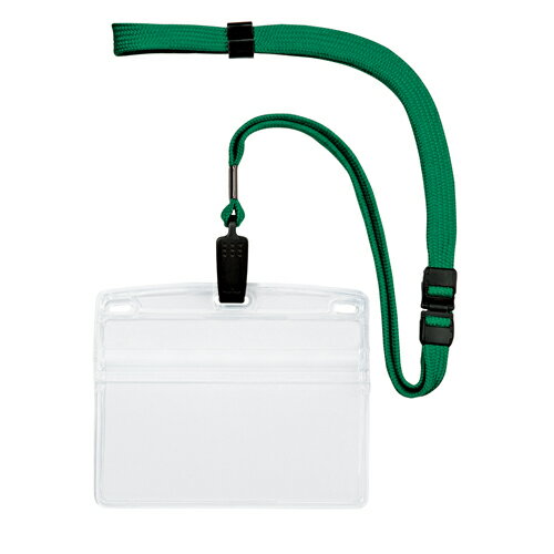 吊り下げ名札クリップ式　横特大10枚　緑NL-21-GN【オープン】