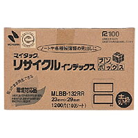 【ゆうパケット対応可】 マイタックリサイクルインデックス　OA対応　赤枠mlBB-132RR アカワク【ニチバン】