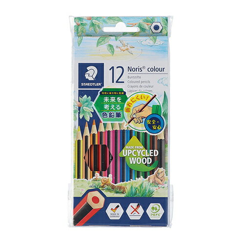 【ゆうパケット対応可】 ノリス　カラー　色鉛筆　12色セット185 C12PB【ステッドラー】