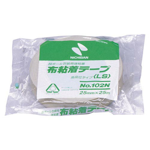 布粘着テープ（重量物封かん用）　102N－25　黄土　25X25102N7-25 オウド【ニチバン】