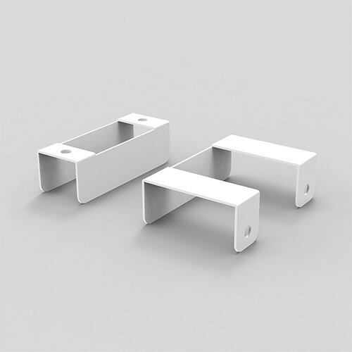 キャスター付きアクリルパーティション（連結金具）　ストレート連結用PTS-SR01W【ナカバヤシ】