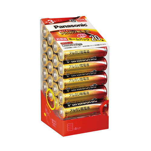 【ゆうパケット対応可】 パナソニック アルカリ乾電池（金） 単3 20本 ホームパックLR6XJ/20SH【パナソニック】