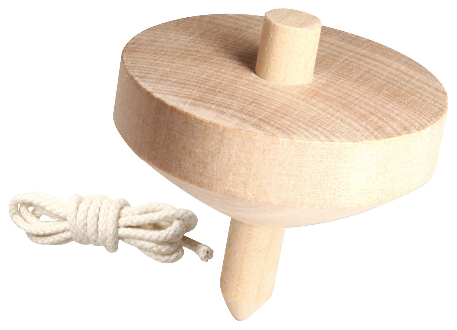 木製ゴマ(ヒモ付)無着色 φ70【アーテック】