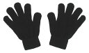 カラーのびのび手袋 黒 10双組【アーテック】