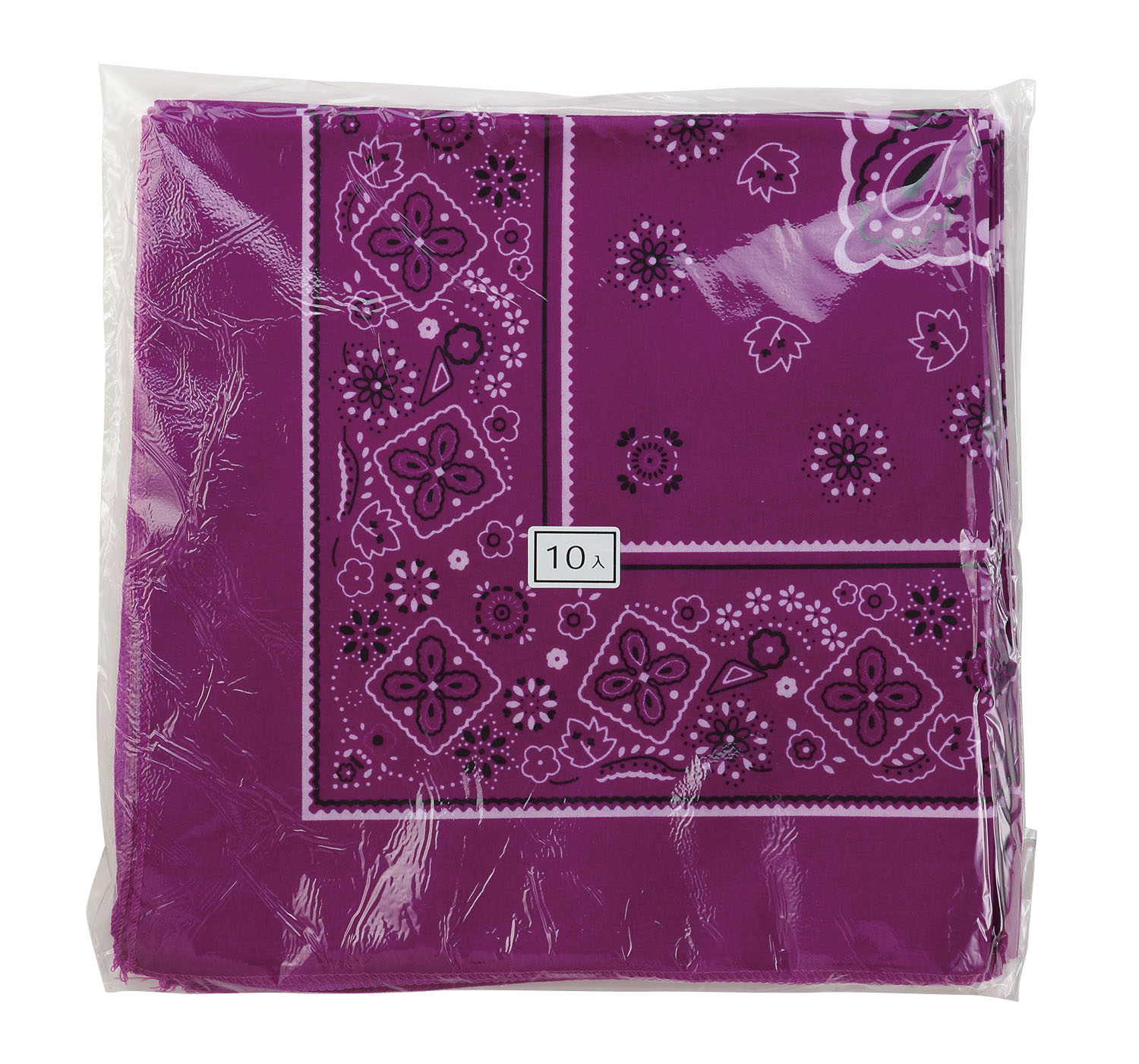 バンダナ 紫 10枚組【アーテック】