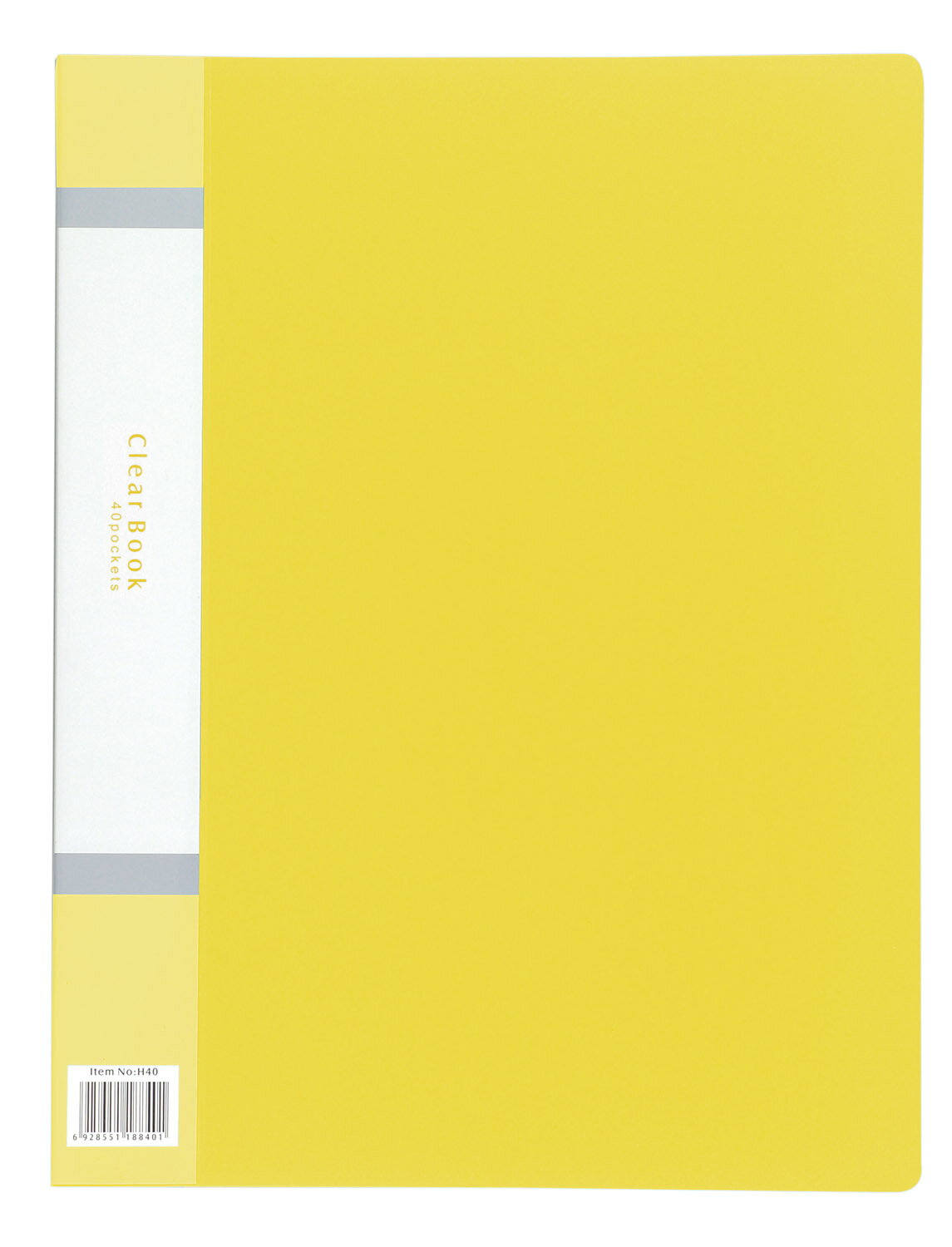 【ゆうパケット対応可】 クリアブックA4 縦入れ 40ポケット イエロー【アーテック】