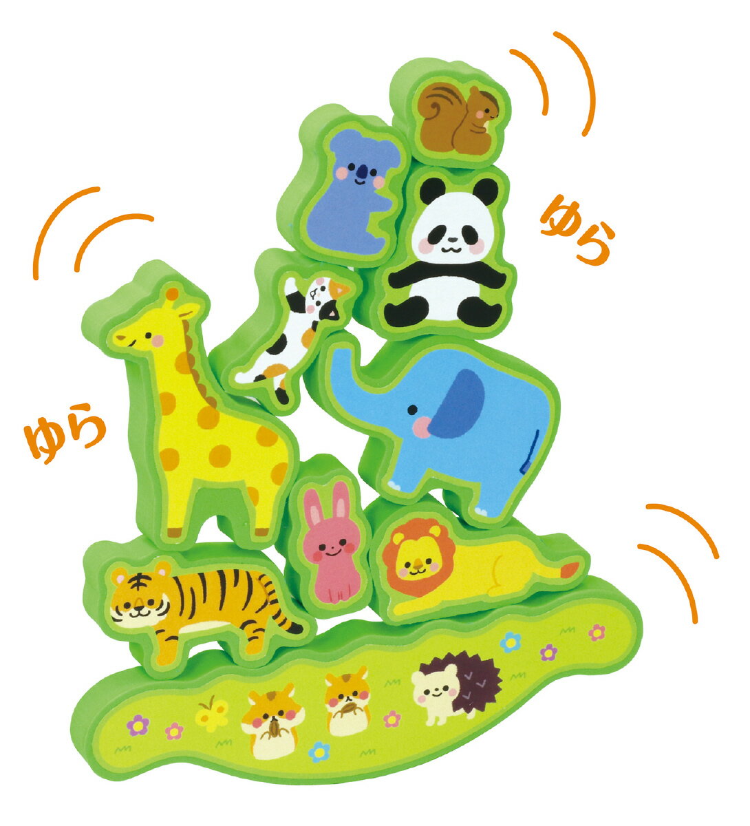 どうぶつをバランスよく積み上げよう！商品サイズ／200×170×18mm1個重量／65g材質／EVAセット内容／1個梱包形態／袋入り