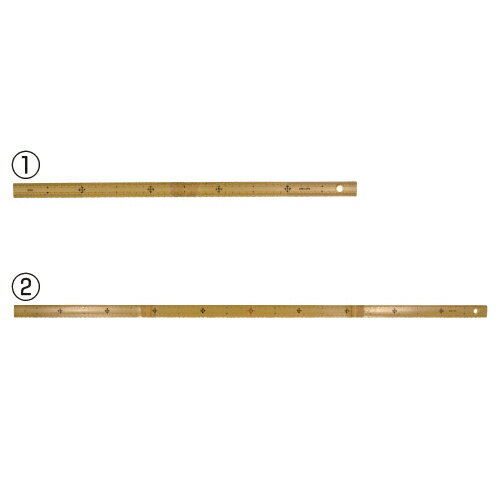 竹製ものさし　(1)50cm　ハトメ付【シンワ測定】