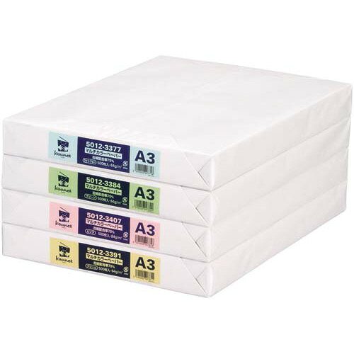 A3 Size Paper - マルチカラーペーパー　A3　クリーム　500枚5012-3391【カウネット】