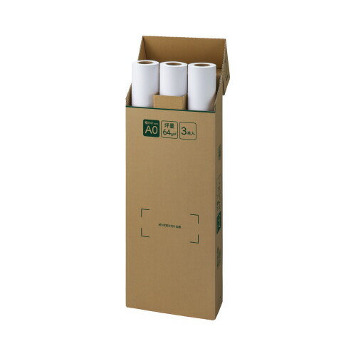 FSC保管しやすいプロッター用紙A0　60m3本入7393-3656【カウネット】