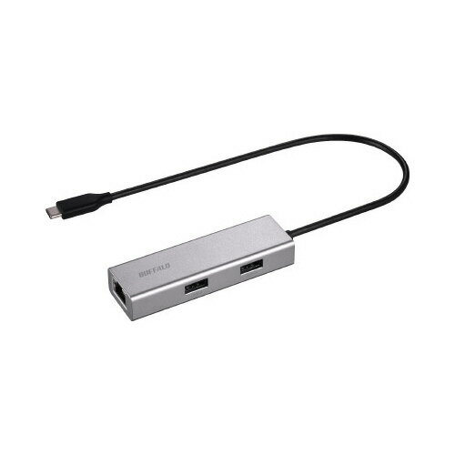 USB−C接続 LANアダプターハブ付 シルバーLUD-U3-CU101SV【BUFFALO】