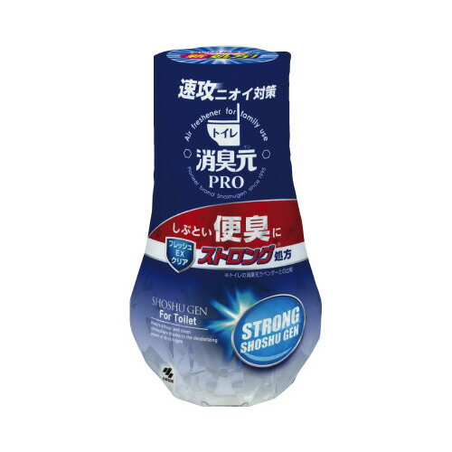 ●種別／便臭ストロングフレッシュEXクリア●容量／400ml●持続期間／約1．5から3ヵ月（香りの持続期間はろ紙の引き上げ高さと使用環境により異なります。）●寸法／タテ80×ヨコ100×タカサ176mm●品名／消臭・芳香剤●用途／トイレ用●成分／アミノ酸系消臭剤、香料、界面活性剤（非イオン、陰イオン）、色素●使用期間／約1．5−3か月（使用環境により異なる場合があります）●香り／フローラルグリーンの香りk2082-1708