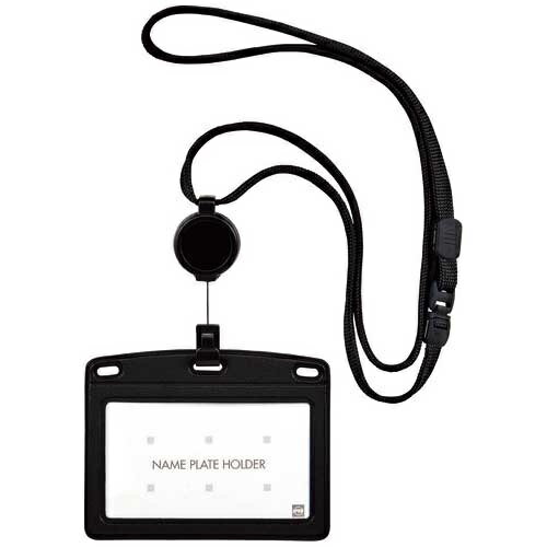 【ゆうパケット対応可】吊り下げ名札NL-25P-BK　黒NL-25P-BK【オープン工業】(3.0)