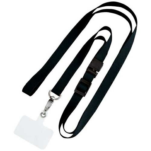 【ゆうパケット対応可】ロングストラップNX-208P-BKNX-208P-BK【オープン工業】