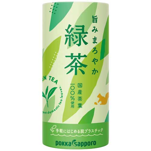 ※旨みまろやか緑茶195g＜カートカン＞ウマミマロヤカリョクチャ195カートカン【ポッカサッポロ】※軽減..