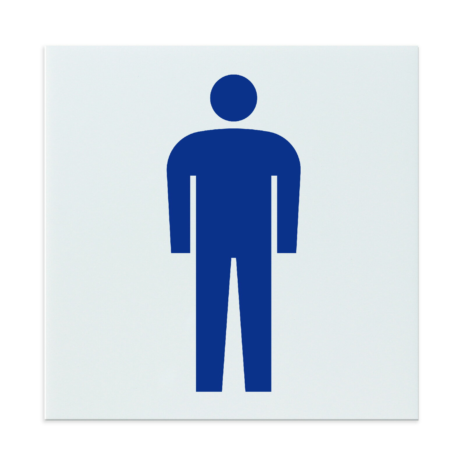 【ゆうパケット対応可】アクリル室名札 男子トイレ 150×150×3mm【アーテック】