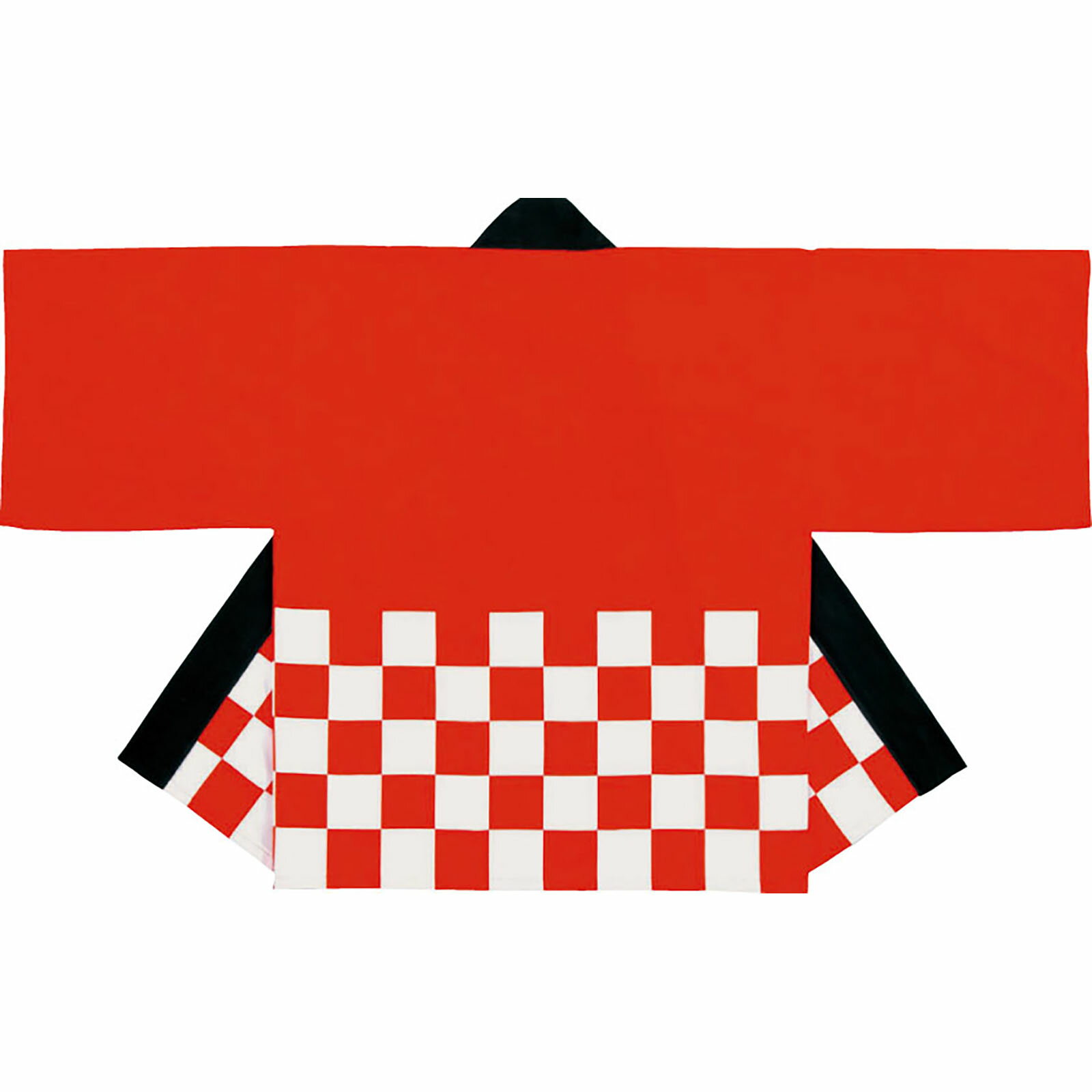 カラー市松袢天レッド【川島商事】