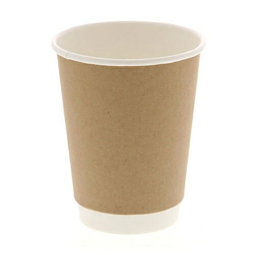 Paper Cups - ヘイコー二重断熱カップ　12オンス　クラフト　25個 004537008【シモジマ】