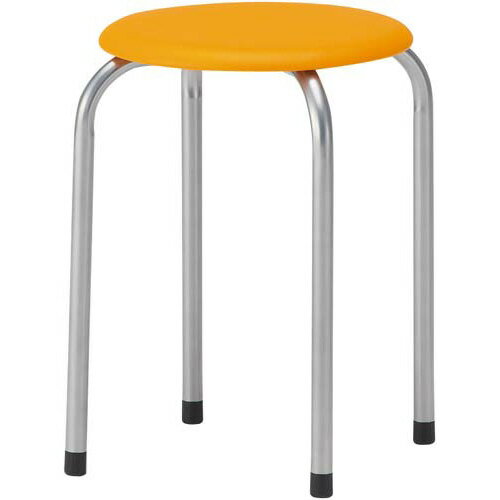 Stools - スツールM−22　オレンジ　6脚セット　1箱（6脚入）M-22OR【トキオ】
