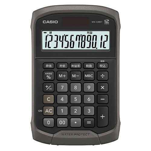 防水電卓　ブラック　1台WM-320MT-BK-N【カシオ】