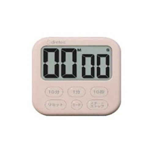 【ゆうパケット対応可】大画面タイマー「シャボン6」　ピンク　1個T-615PK【ドリテック】