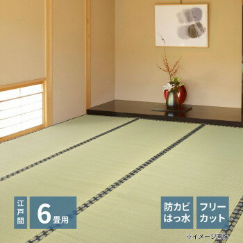 (代引き不可)(同梱不可)フリーカット裏付き い草カーペット みすず 江戸間6帖 約261×352cm 158004960 (代引き不可)(同梱不可)フリーカット裏付き い草カーペット みすず 江戸間6帖 約261×352cm 158004960