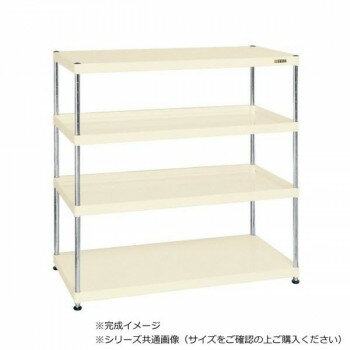 （代引き不可）（同梱不可） サカエ ニューCSパールラック 4段タイプ 1200×450×1200mm アイボリー CSPR..