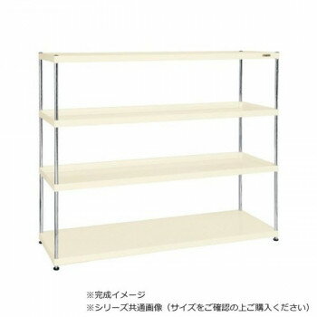 （代引き不可）（同梱不可） サカエ ニューCSパールラック 4段タイプ 1800×450×1500mm アイボリー CSPR..