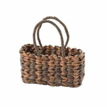 （同梱不可） 萬洋(まんよう) 樹脂ウォ-タ-ヒヤシンス手提げプチバック コ-ヒ-ブラウン 91-440 天然素..