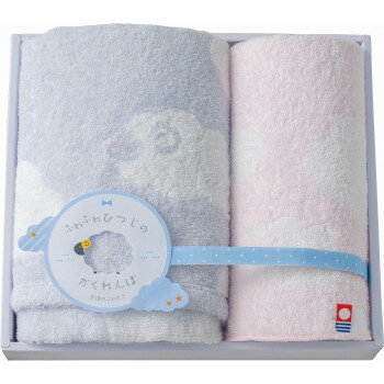 （同梱不可） 天使のふわもこ　ふわふわひつじのかくれんぼ ウォッシュタオル・タオルハンカチ FH-510 ひつじの柄をあしらった柔らかいタオル