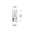 (同梱不可) M&Hマツシマ 白熱電球(2個入) 12v5w T10WB 中 ホワイト AWB15 WH 2個入りパックタイプの二輪車用の白熱電球