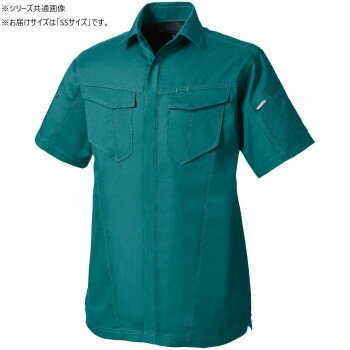 （同梱不可） 桑和 3008-03 半袖シャツ SSサイズ ケンブリ(205) シワになりにくく動きやすい