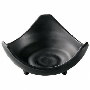 （同梱不可） 福井クラフト　メラミン13.2ひねり三ツ山内ウズ鉢黒マット 51024640 メラミン食器