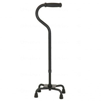 （同梱不可） ウェルファン 夢ライフ 4点ステッキ ブラック 009741 軽量で扱いやすい4点杖