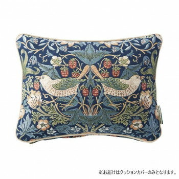 （同梱不可） 川島織物セルコン モリスデザインスタジオ いちご泥棒 ピロークッションカバー 40×30cm LL1710 ブルー 上品で落ち着いた色合いのピロークッションカバー。